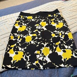Margaret M Floral Skirt Size Medium Yellow and Black